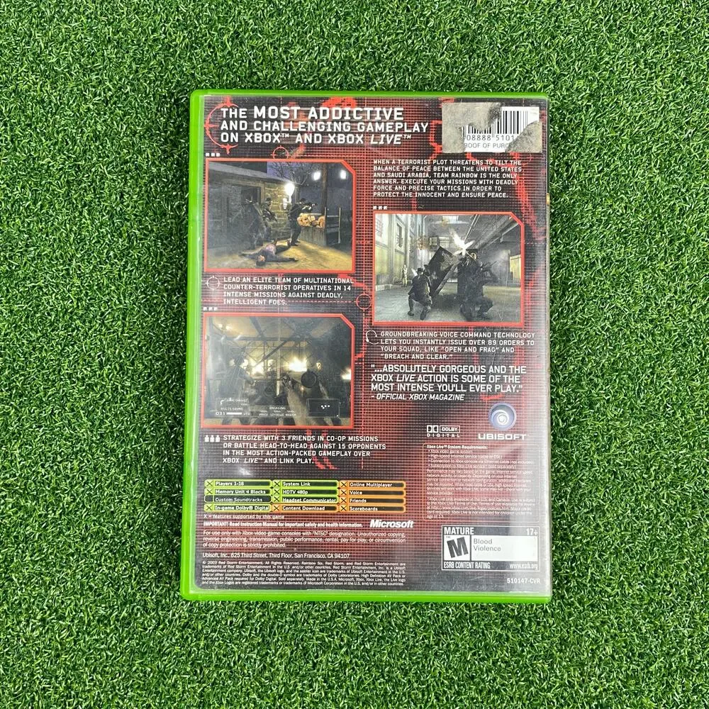 Tom Clancy's Rainbow Six 3 (Microsoft Xbox, 2003) CIB Complete
